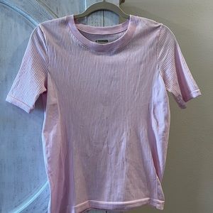 Athleta ribbed short sleeve top